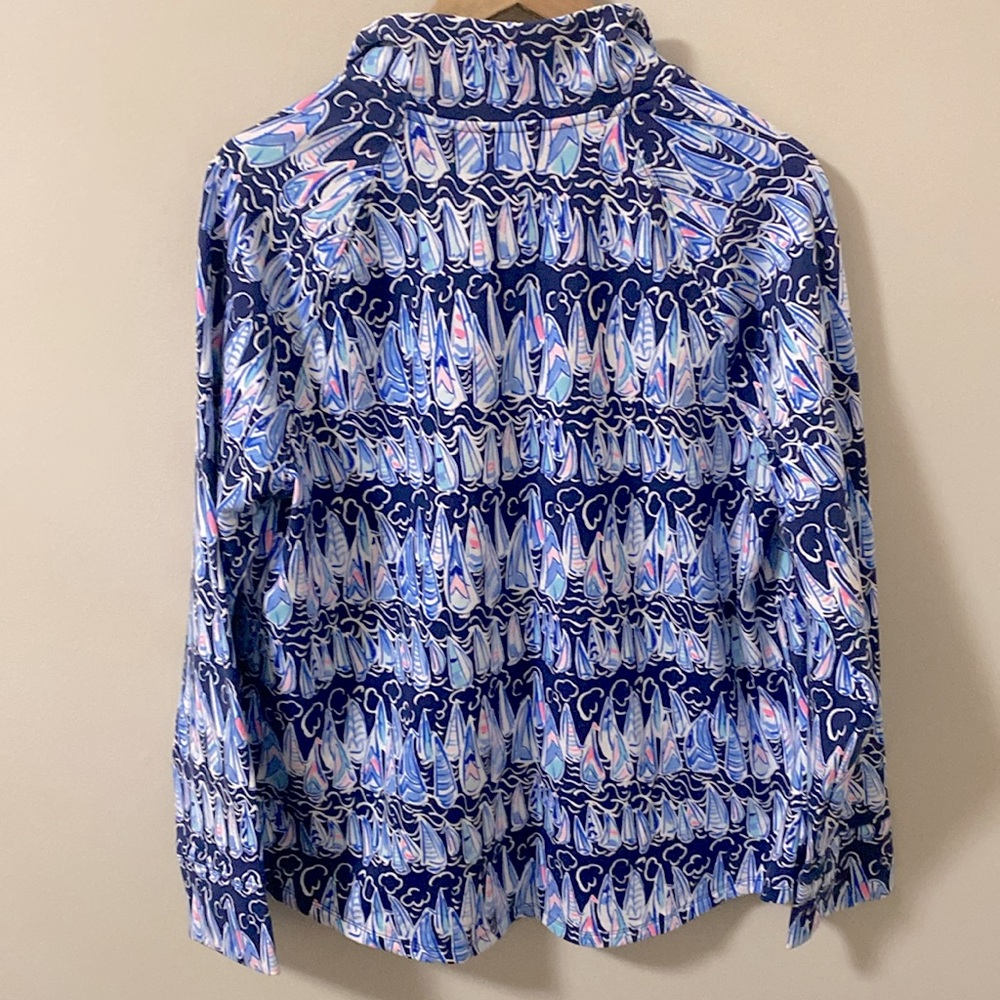 LILLY PULITZER sails & stripes captain pullover top size XL new with tags - Picture 7 of 9